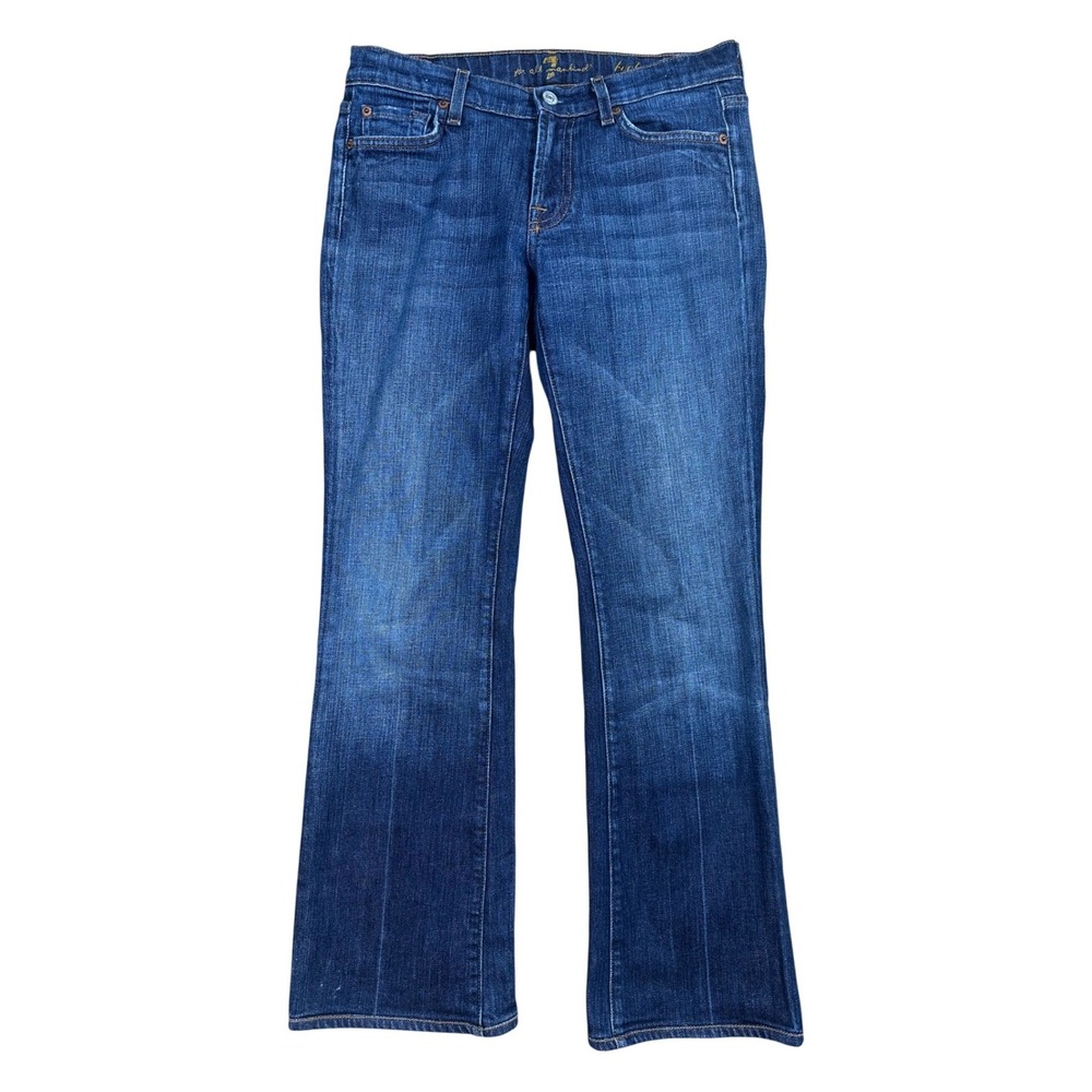 Seven For All Mankind Bootcut Jeans Dark‎ Wash Mid Rise Women Size 28